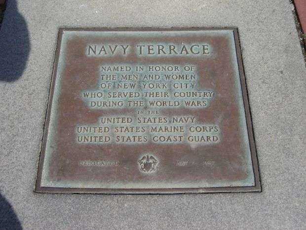 NAVY TERRACE WAR MEMORIAL PLAQUE