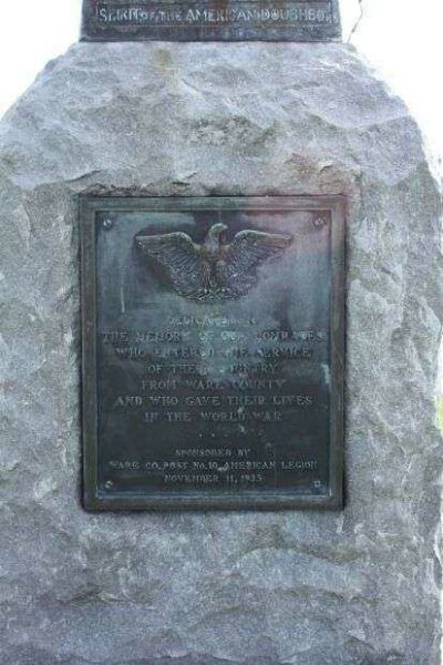 WARE COUNTY WORLD WAR I MEMORIAL PLAQUE