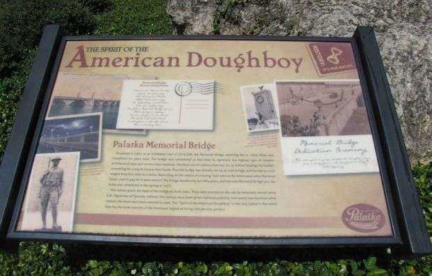 THE SPIRIT OF THE AMERICAN DOUGHBOY PALATKA MEMORIAL BRIDGE PLAQUE