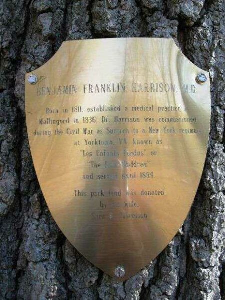 BENJAMIN FRANKLIN HARRISON M.D. MEMORIAL TREE PLAQUE