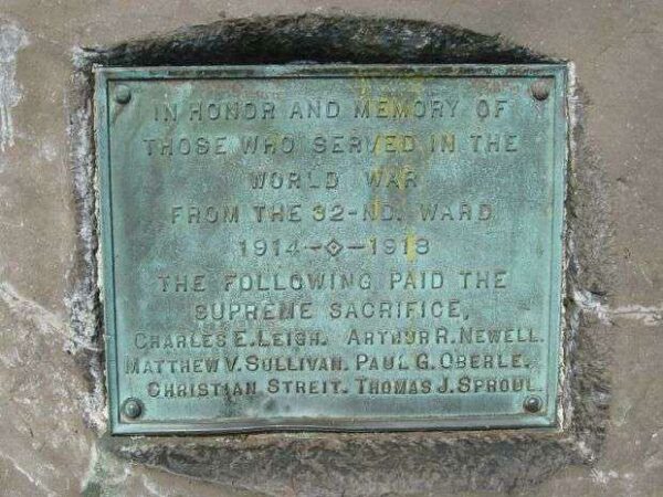 32ND WARD WORLD WAR I MEMORIAL