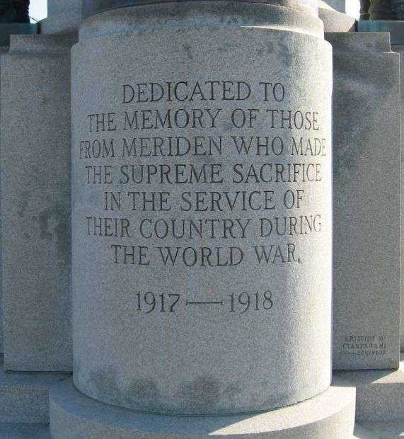 MERIDEN WORLD WAR I MEMORIAL DEDICATION STONE