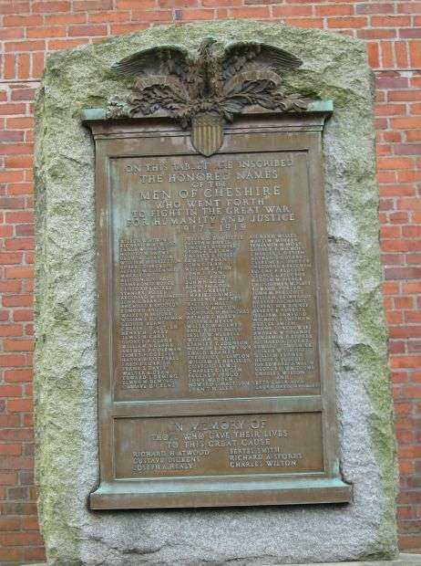 CHESHIRE WORLD WAR I MEMORIAL