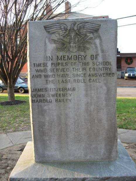 ELM STREET SCHOOL WORLD WAR I VETERANS MEMORIAL BACK
