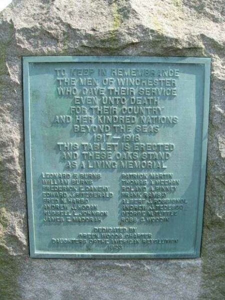 WINCHESTER WORLD WAR I MEMORIAL