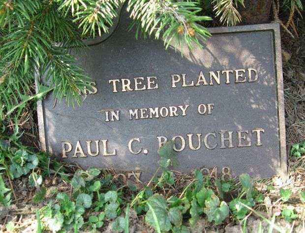 PAUL C. BOUCHET MEMORIAL TREE PLAQUE