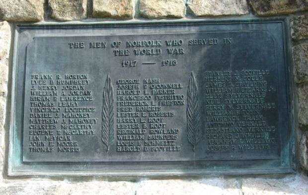 NORFOLK WORLD WAR I MEMORIAL PLAQUE B