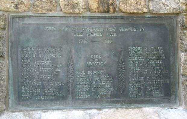 NORFOLK WORLD WAR I MEMORIAL PLAQUE A