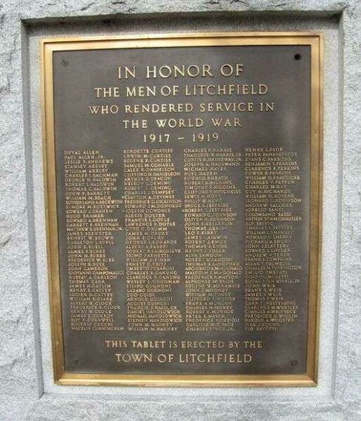LITCHFIELD WORLD WAR I MEMORIAL