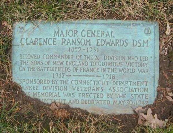 MAJOR GENERAL CLARENCE RANSOM EDWARDS DSM MEMORIAL PLAQUE