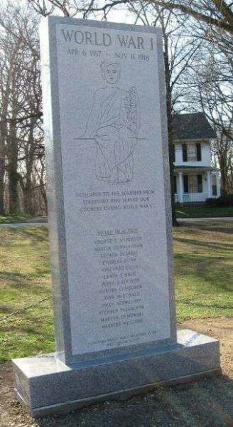 STRATFORD WORLD WAR I MEMORIAL NEW