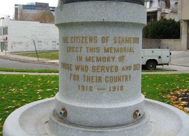 STAMFORD WORLD WAR I MEMORIAL DEDICATION STONE