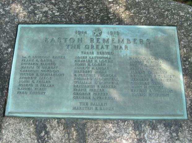 EASTON REMEMBERS THE GREAT WAR MEMORIAL