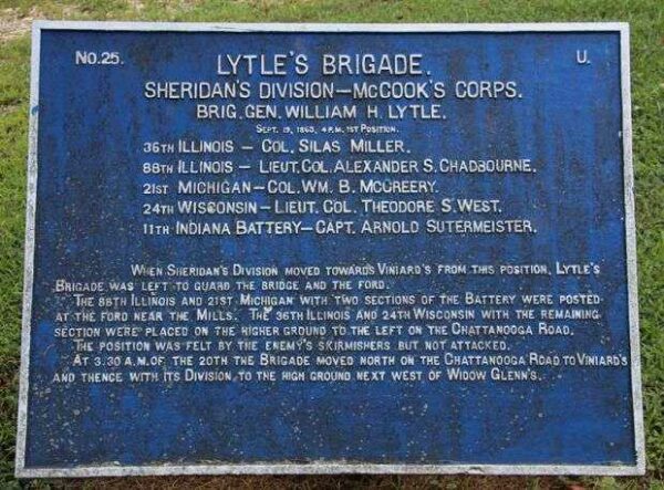 LYTLE’S BRIGADE WAR MEMORIAL PLAQUE