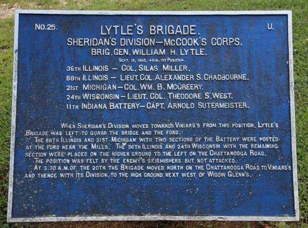 LYTLE’S BRIGADE WAR MEMORIAL PLAQUE