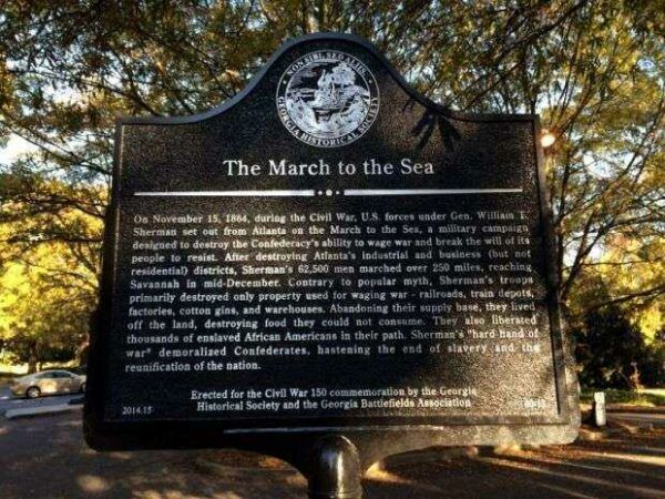 THE MARCH TO THE SEA WAR MEMORIAL MARKER 150TH COMMEMORATION