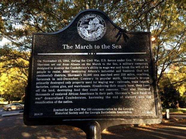 THE MARCH TO THE SEA WAR MEMORIAL MARKER 150TH COMMEMORATION