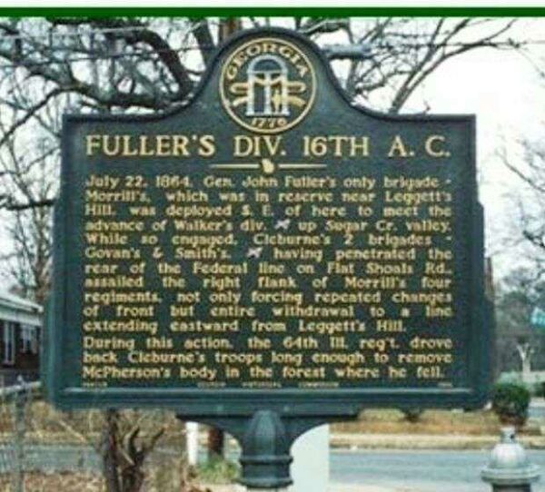 FULLER’S DIV. 16TH A.C. WAR MEMORIAL MARKER