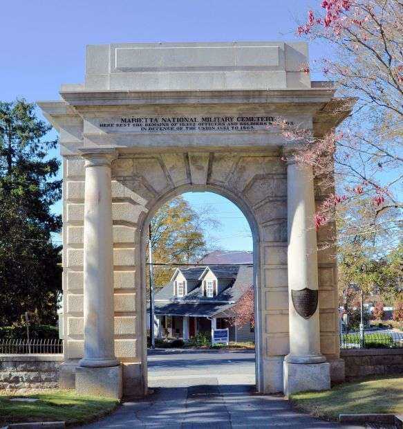 MARIETTA NATIONAL MILITARY CEMETERY WAR MEMORIAL ARCH