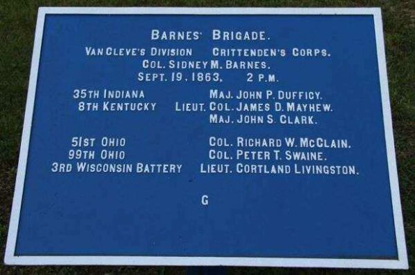 BARNES’ BRIGADE WAR MEMORIAL PLAQUE A