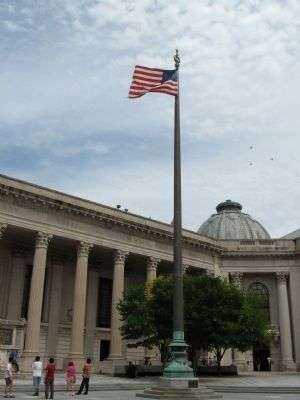 IN MEMORY OF AUGUST CANFIELD LEDYARD MEMORIAL FLAG POLE