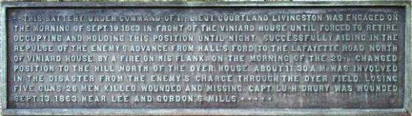 3RD WISCONSIN BATTERY WAR MEMORIAL NARRATIVE PLAQUE