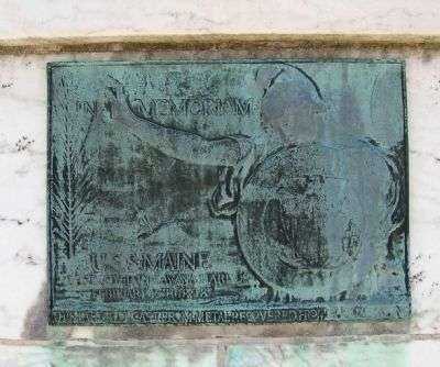 NEW HAVEN COUNTY U.S.S. MAINE MEMORIAL PLAQUE