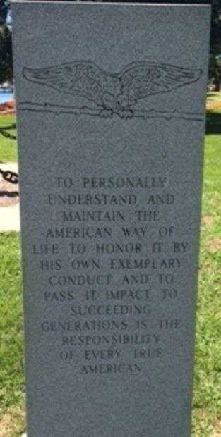 WOODMAN OF THE WORLD VIETNAM VETERANS MEMORIAL LEFT SIDE