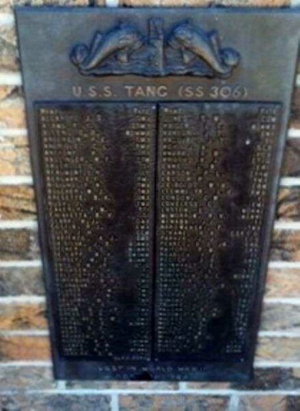 BASIL C. PEARCE, JR. USS TANG MEMORIAL HONOR ROLL PLAQUE