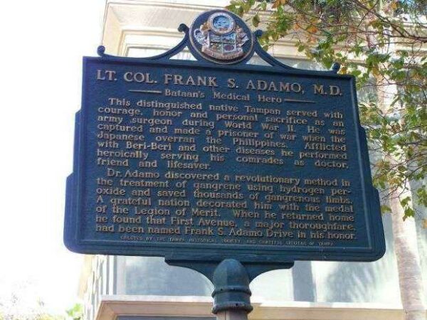 LT. COL. FRANK S. ADAMO M.D. WAR MEMORIAL MARKER