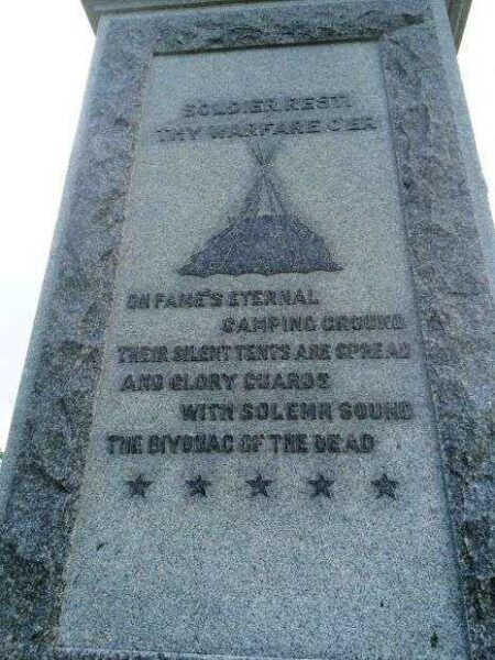 STATE OF COLORADO SPANISH-AMERICAN WAR MEMORIAL STONE B
