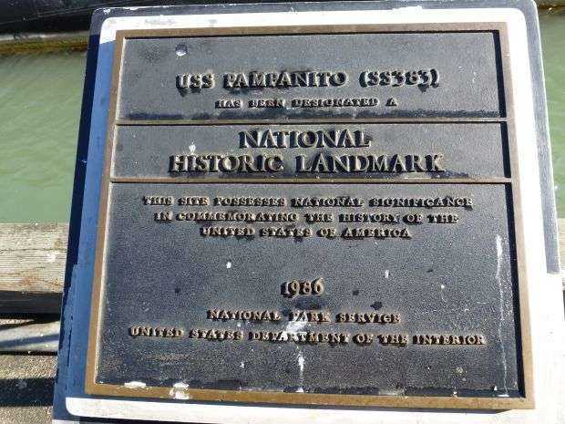USS PAMPANITO MEMORIAL PLAQUE