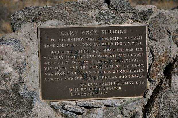 CAMP ROCK SPRING MEMORIAL PLAQUE