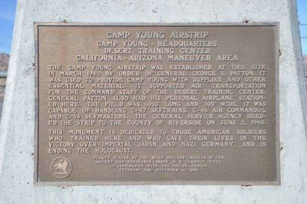 CAMP YOUNG AIRSTRIP WAR MEMORIAL PLAQUE