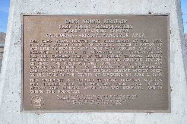 CAMP YOUNG AIRSTRIP WAR MEMORIAL PLAQUE