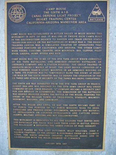 THE 526TH A.I.B. WAR MEMORIAL PLAQUE