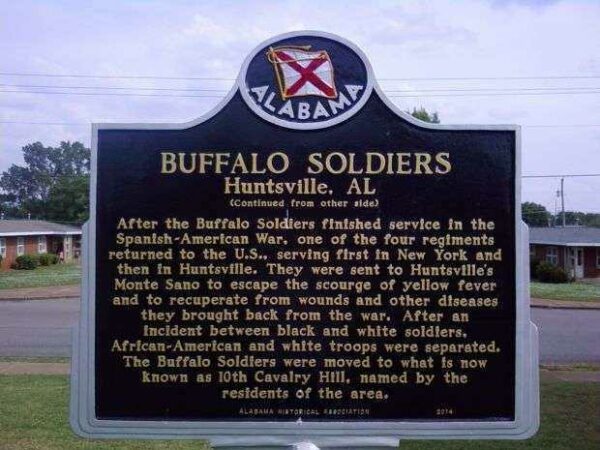 BUFFALO SOLDIERS WAR MEMORIAL MARKER BACK