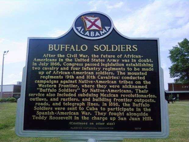 BUFFALO SOLDIERS WAR MEMORIAL MARKER FRONT