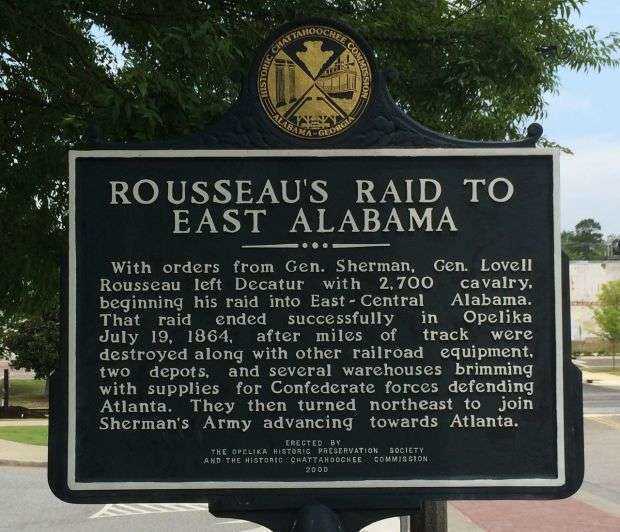 ROUSSEAU’S RAID TO EAST ALABAMA MEMORIAL MARKER