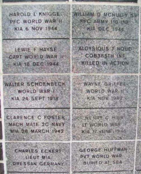 MARSHALL COUNTY VETERANS MEMORIAL PAVERS SECTION B