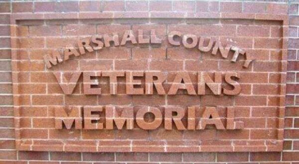 MARSHALL COUNTY VETERANS MEMORIAL ENTRANCE STONE