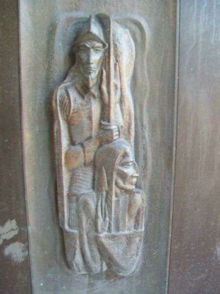 WORLD WAR II MEMORIAL CAMPANILE DOOR RELIEF NATIVE/EXPLORER