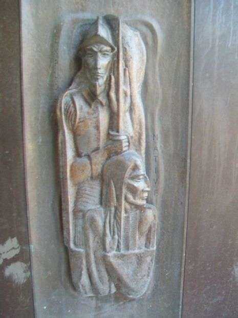 WORLD WAR II MEMORIAL CAMPANILE DOOR RELIEF NATIVE/EXPLORER
