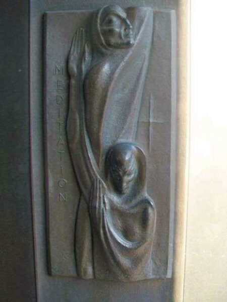 WORLD WAR II MEMORIAL CAMPANILE DOOR RELIEF MEDITATION