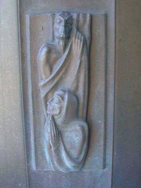 WORLD WAR II MEMORIAL CAMPANILE DOOR RELIEF ASPIRATION