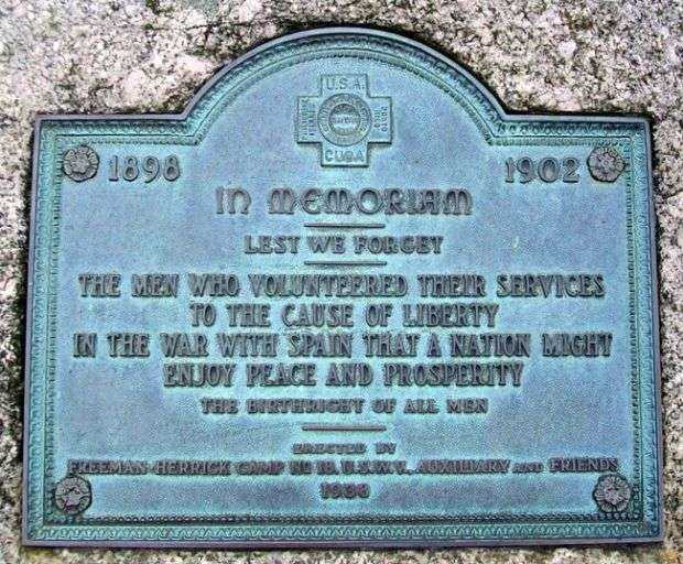 KNOX COUNTY SPANISH-AMERICAN WAR MEMORIAL PLAQUE