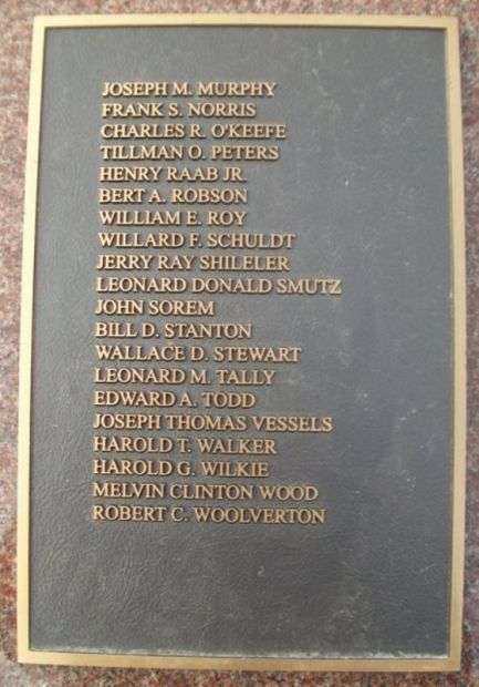 LAWRENCE KOREAN WAR MEMORIAL PLAQUE B