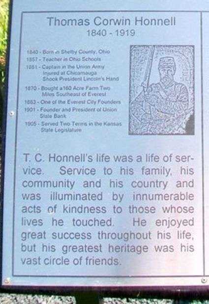 THOMAS CORWIN HONNELL WAR MEMORIAL PLAQUE
