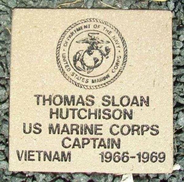 CAPTAIN THOMAS SLOAN HUTCHISON WAR MEMORIAL PAVER