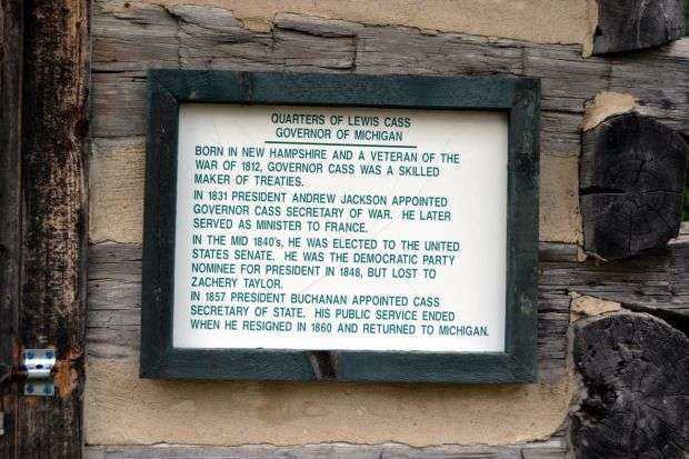 QUARTERS OF LEWIS CASS MEMORIAL PLAQUE